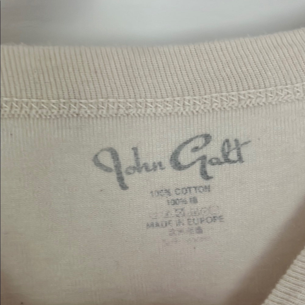 Brandy Melville Cream and Green Short Sleeve Tees - Picture 2 of 3